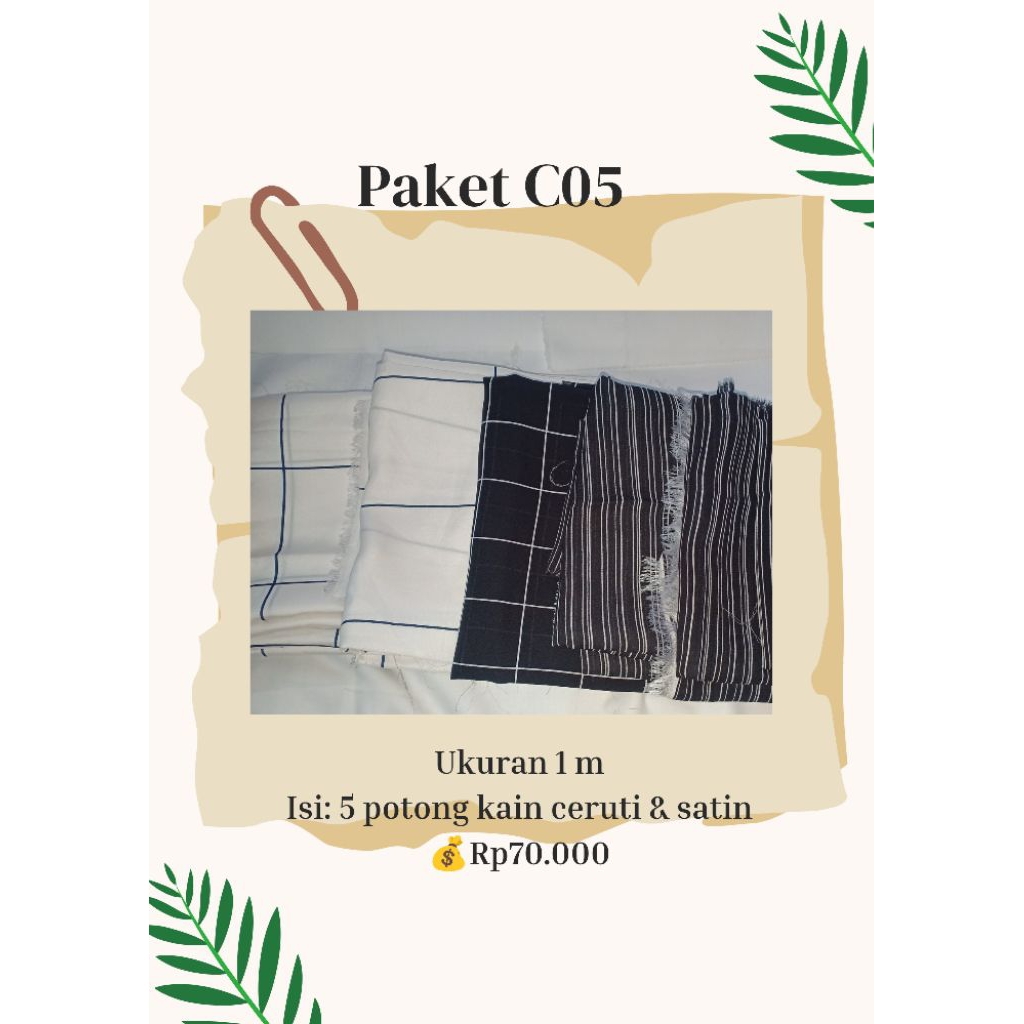 PAKET KAIN KILOAN KAIN CERUTI KODE C05