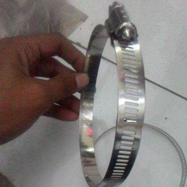 Klem selang 8 inch klem cincin besi galvanis klem pipa selang pengikat pengencang selang
