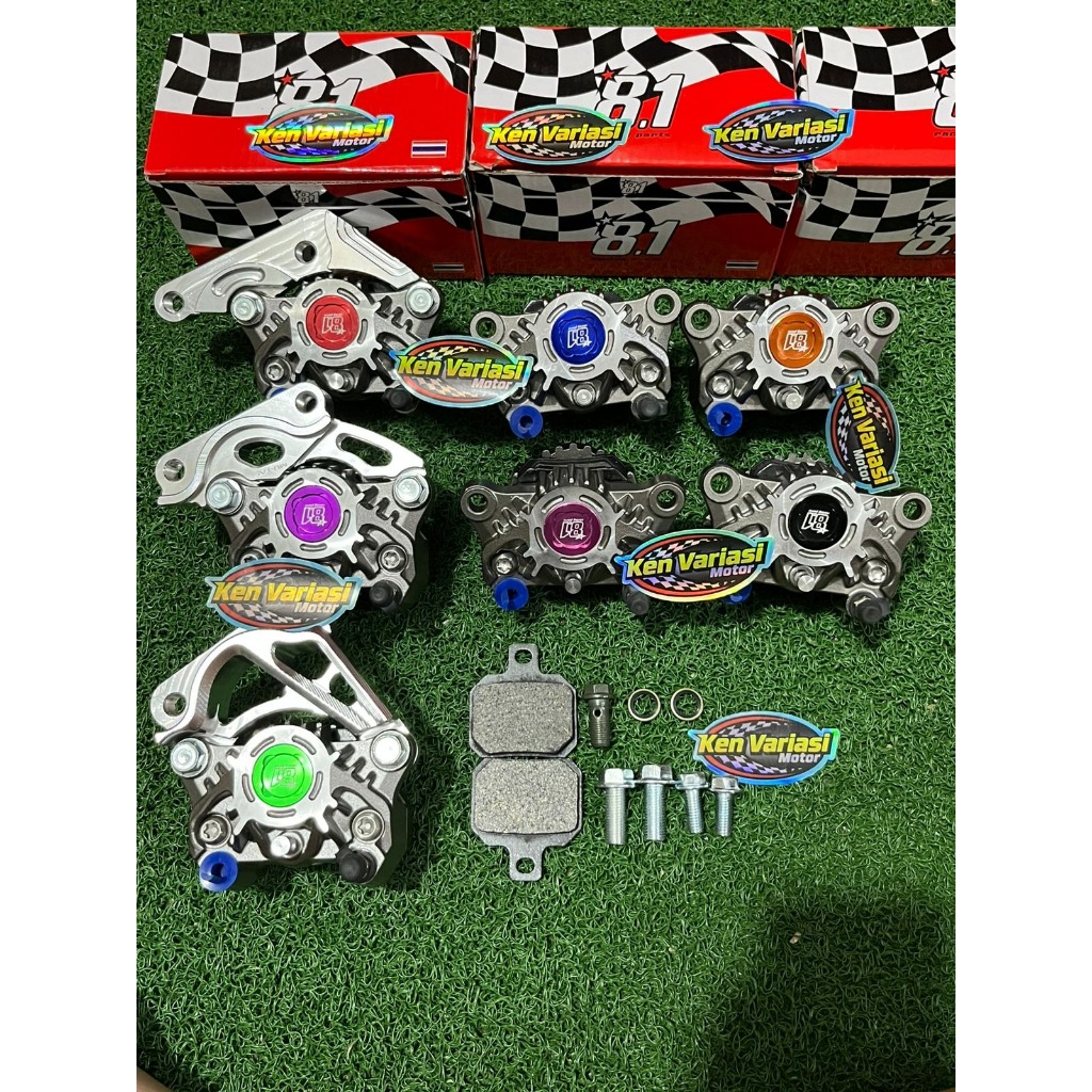 TERLARIS  KALIPER + BREKET formula 81 racing part 8.1 nouvo f1zr fizr jupiter z burhan 2 PISTON 2P P