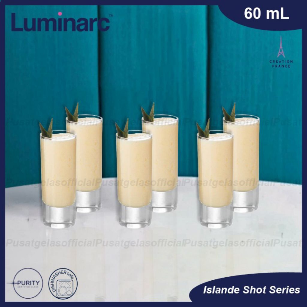 1 SET 6 PCS Luminarc Islande 6cl/Luminarc Shot Glass/Luminarc Gelas Sloki/Shot Glass/Luminarc Island