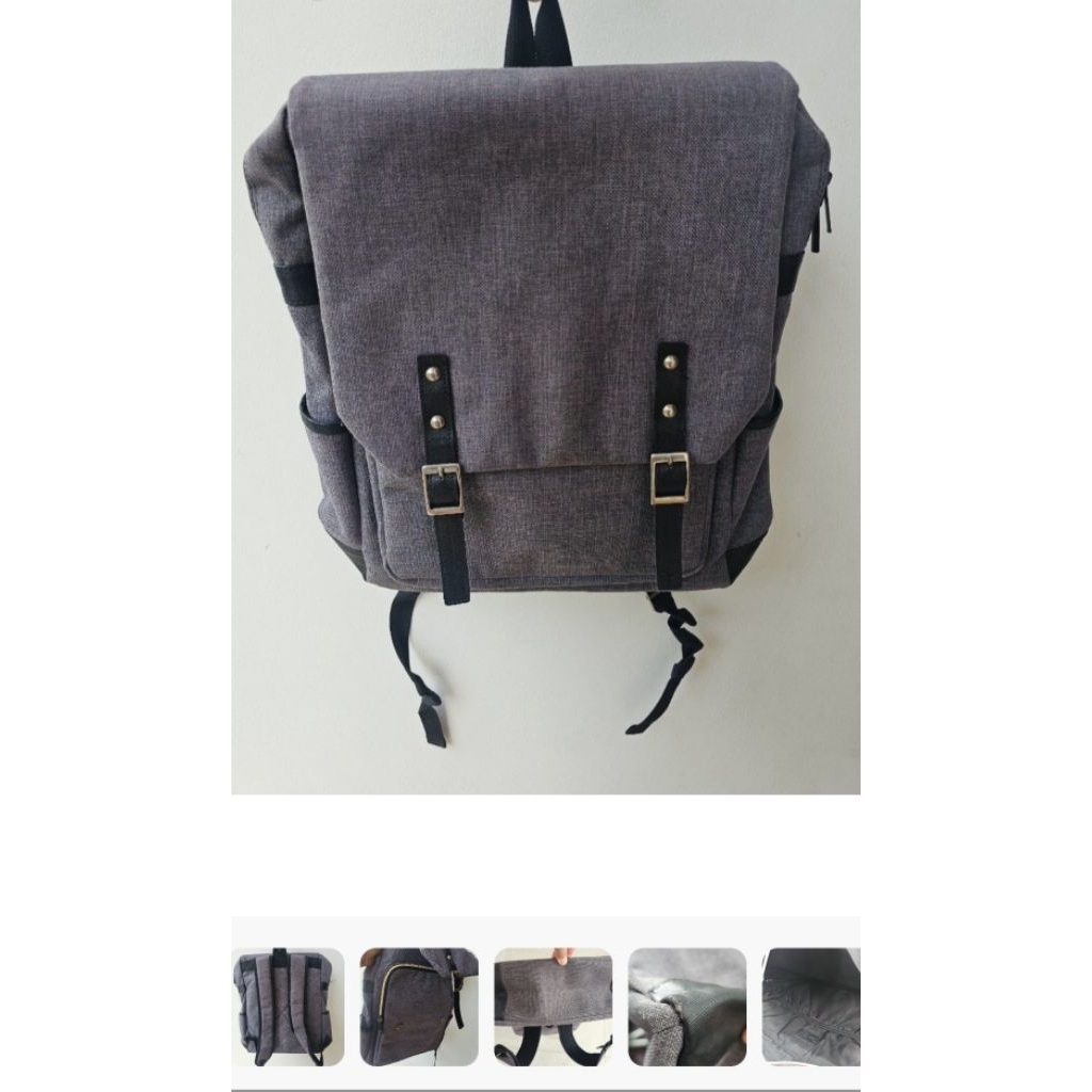 Preloved Tas Ransel Pria/wanita Kanvas