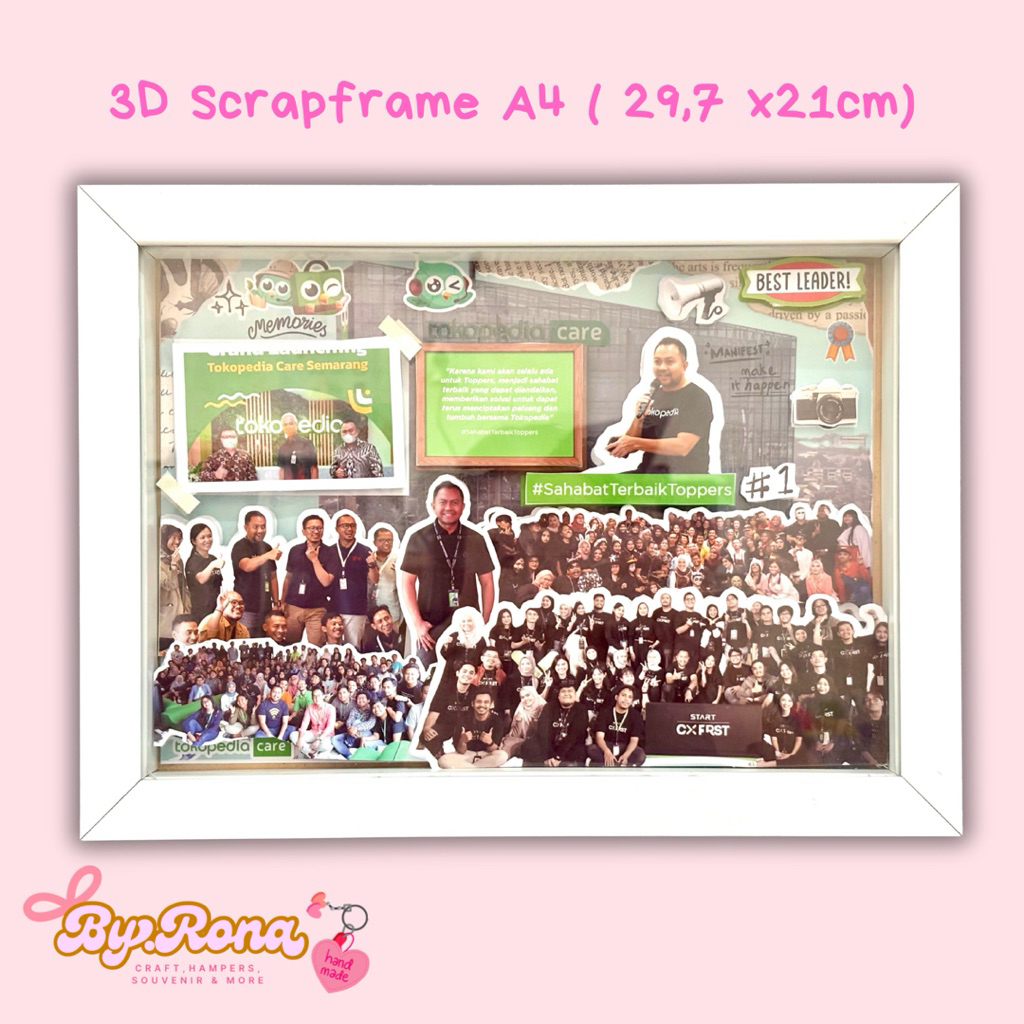 Scrapframe custom 3D | foto scrape 3D| hadiah custom frame| hadiah resign