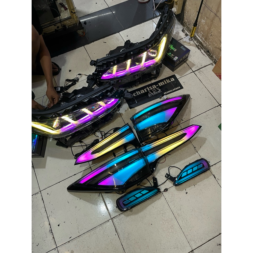 paket lampu fortuner legender headlamp legender fortuner rgb