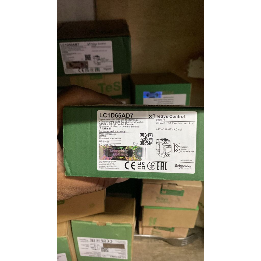 Contactor Kontaktor Schneider LC1D65AD7 42 V