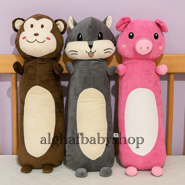(promo) 80cm boneka bantal guling karakter hewan lucu bahan premium yelvo halus lembut hadiah anak