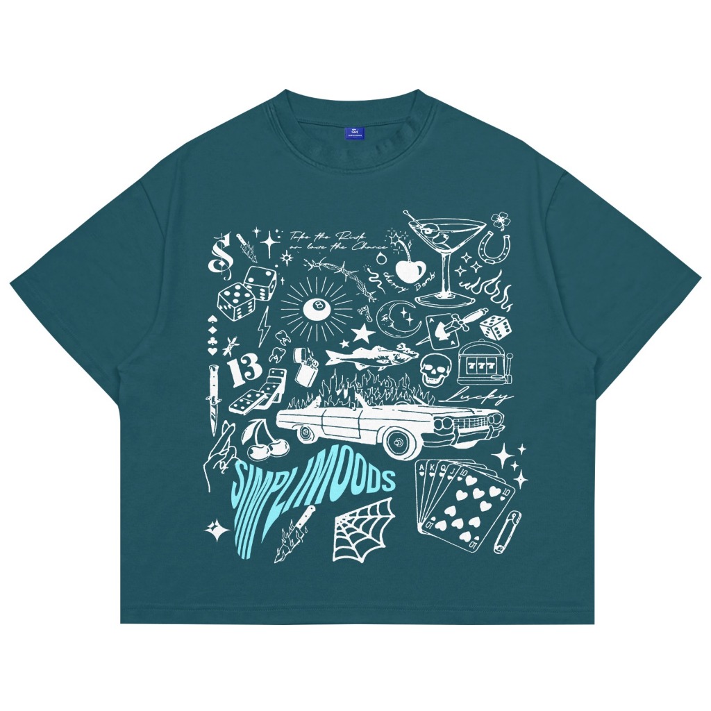 [Vogue Circle] Kaos Boxy Oversize Tshirt Distro SimpliMoods Take The Risk Pria Dan Wanita Cotton Com