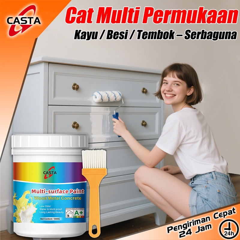 CASTA Cat Serbaguna Renovasi Furnitur Untuk Kayu Multipleks Logam Anti Karat Anti Korosi Tahan Air