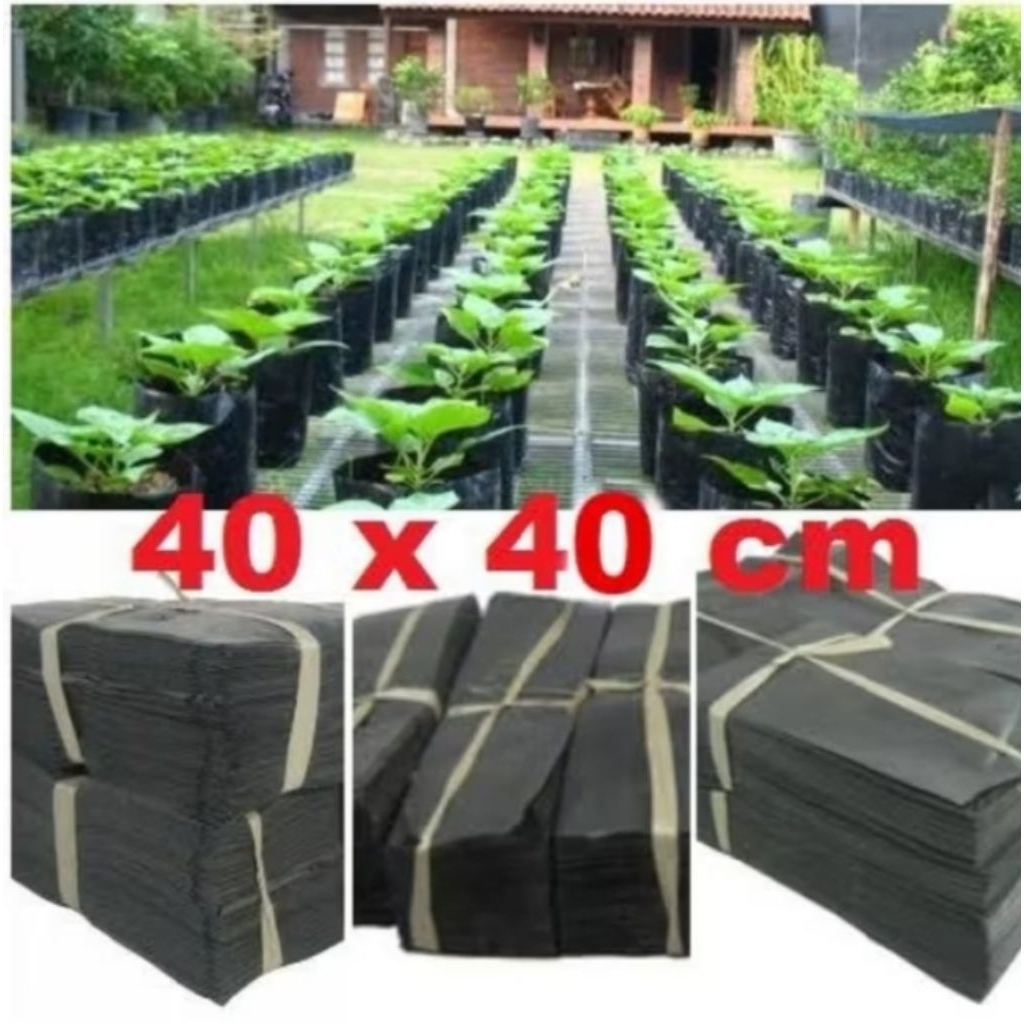 1 Lembar Polybag tanaman 40x40 cm, tebal&tahan lama