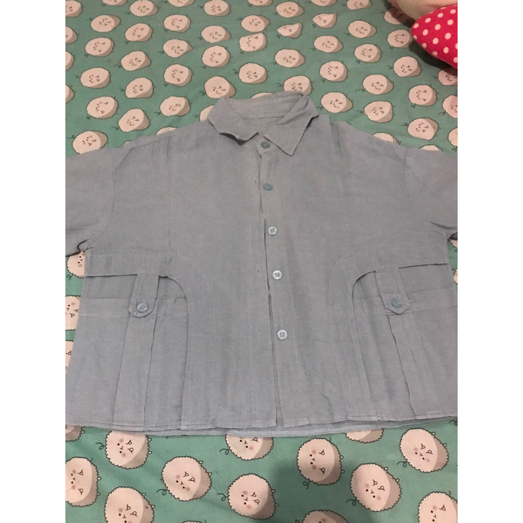 Kemeja soft blue