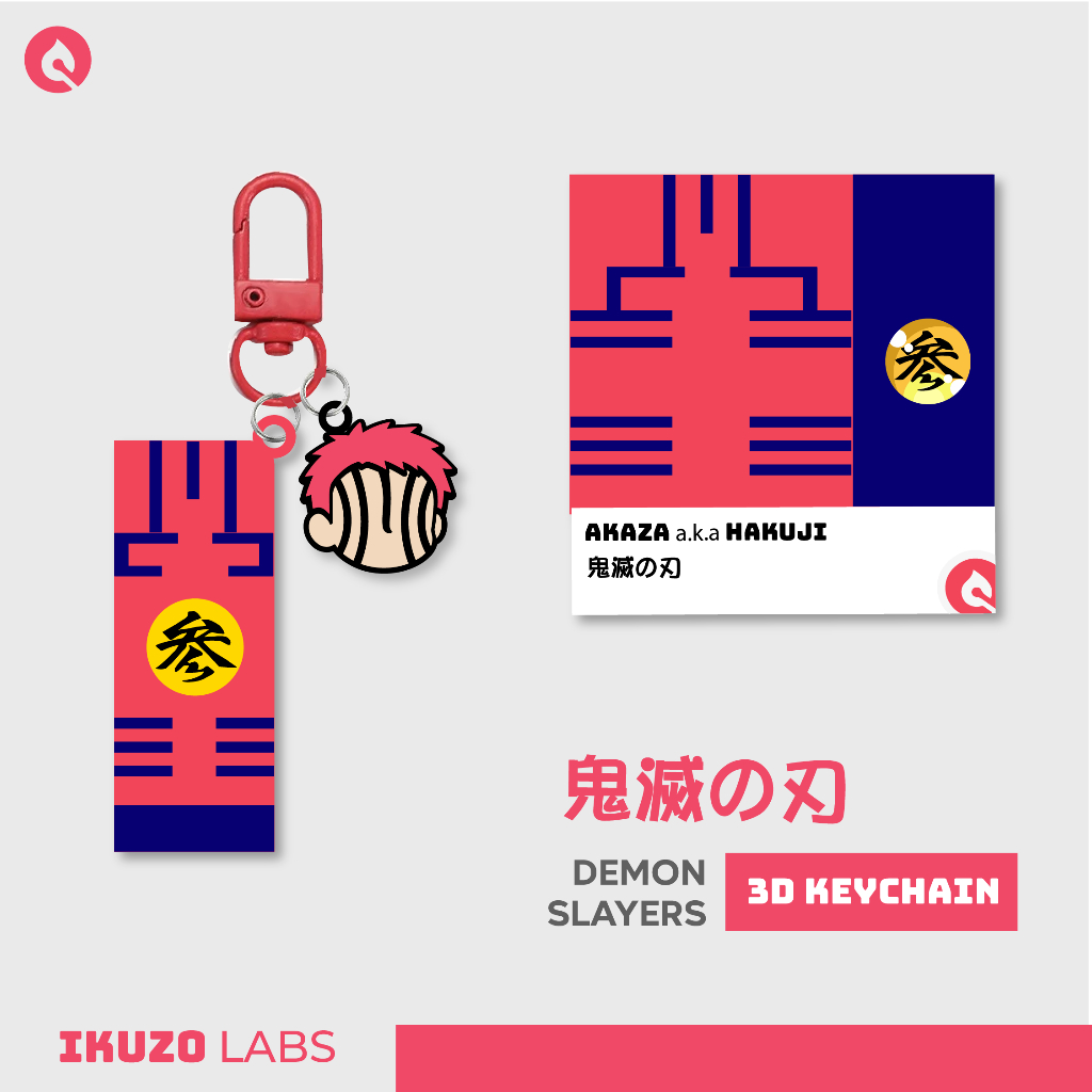 KAZA HAKUJI DOUMA 3D KEYCHAIN GANTUNGAN KUNCI DEMON SLAYER PHONESTRAP GANTUNGAN HP INFINITY CASTLE