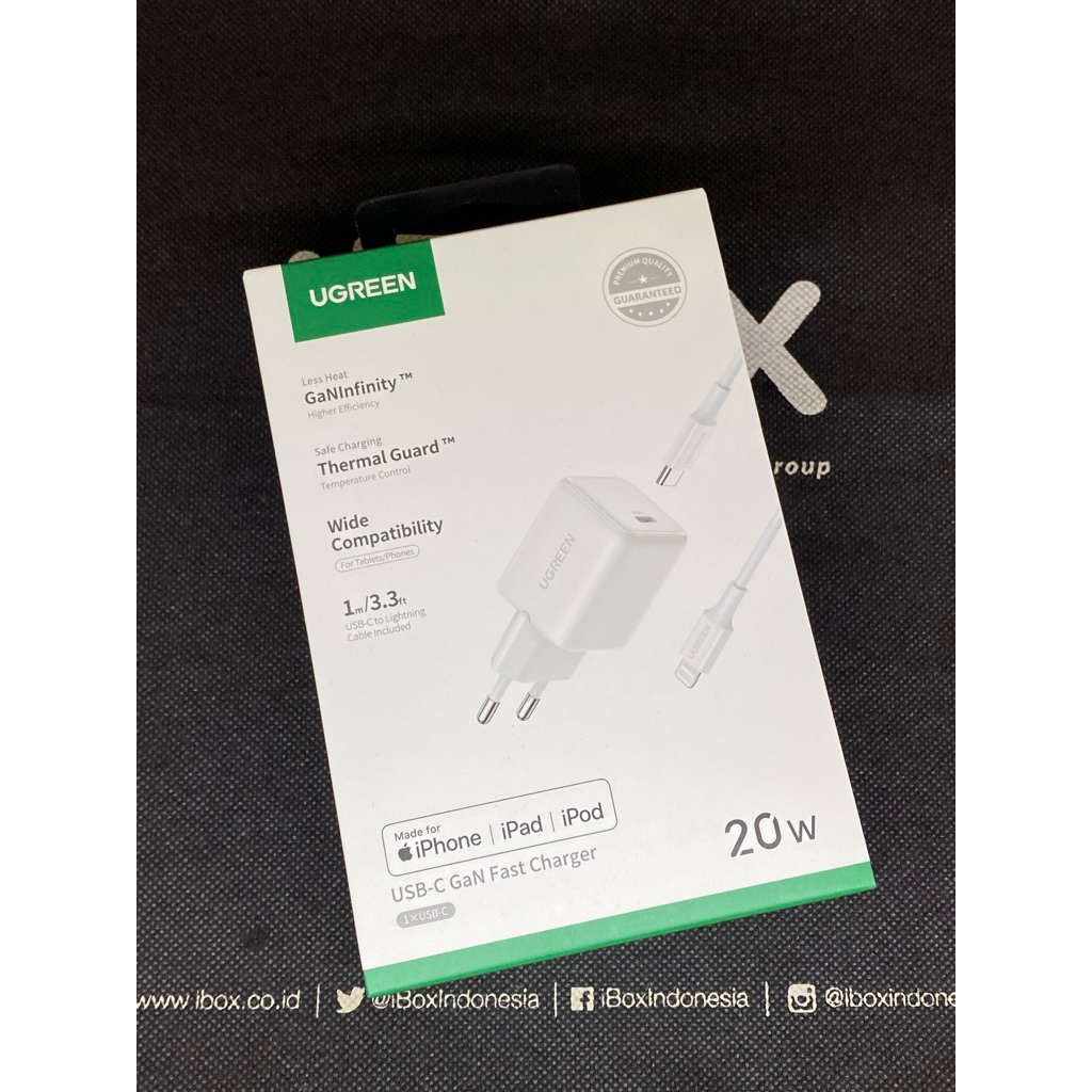 Charger Ugreen Nexode Gan 20wat 1set Fastcharging MFi Apple