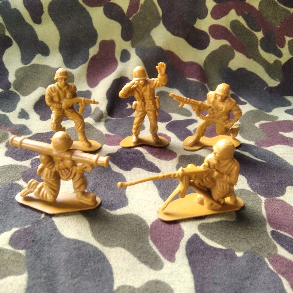 figure tentara jadul patung tentara amerika ww2 tentara jadul green army man vintage toys figure ten