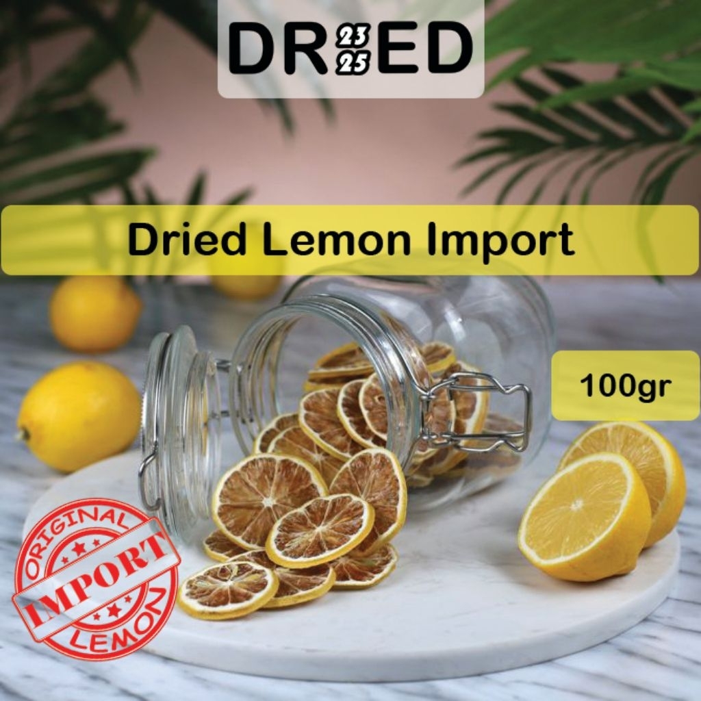 DRIED LEMON SLICE | LEMON KERING 100GR | LEMON IMPORT KERING | GARNISH LEMON