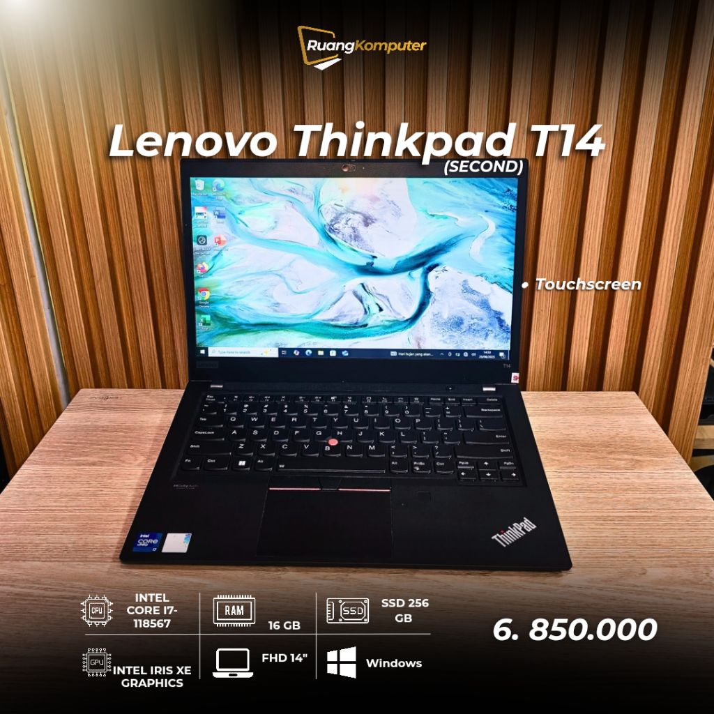 Laptop Lenovo Thinkpad T14 Touchscreen Intel Core i7-1185G7 iris xe RAM 16GB SSD 256GB FHD 14inch Se