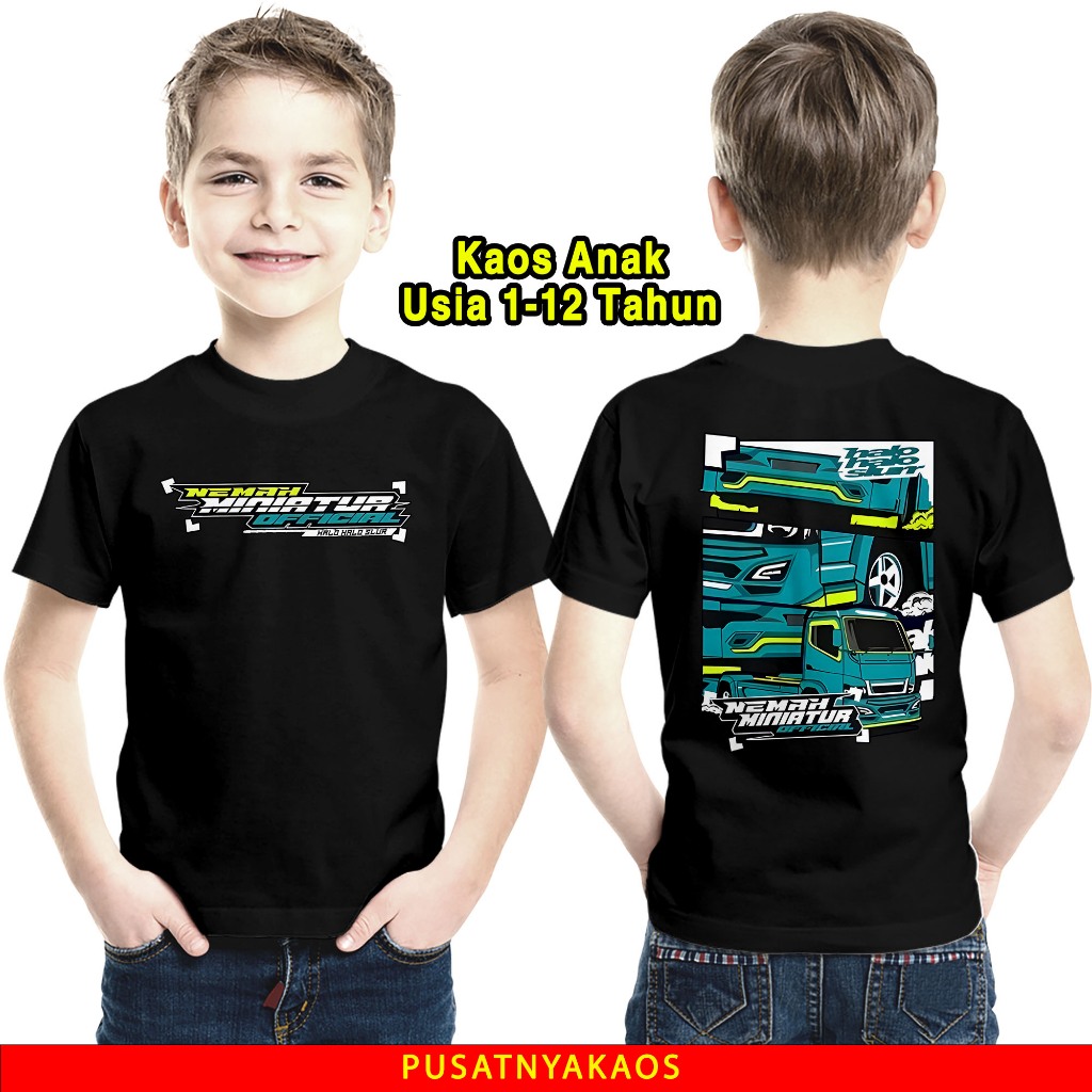 Kaos Anak Truck Nemah Miniatur Official  - Kaos Anak Usia 1 Tahun Sampai 12 Tahun - Kaos T-shirt- Ba