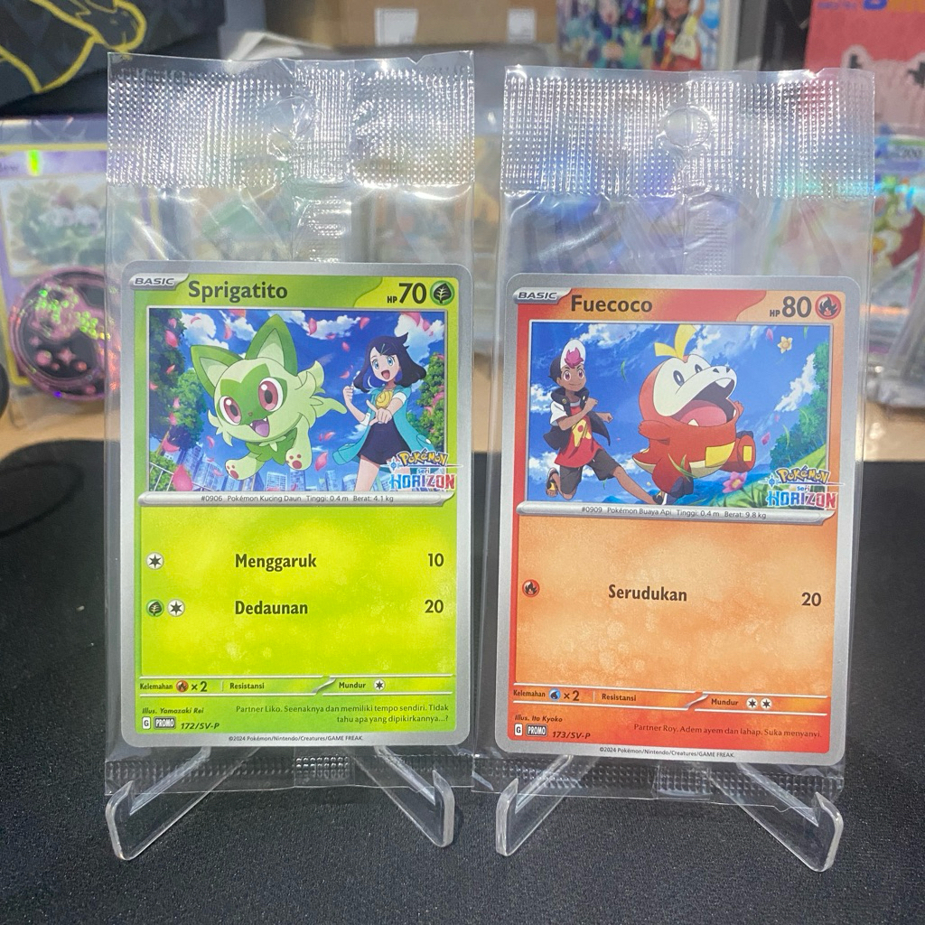 1 Set Sprigatito • Fuecoco Promo Horizon Pokemon 2024 TCG Indonesia