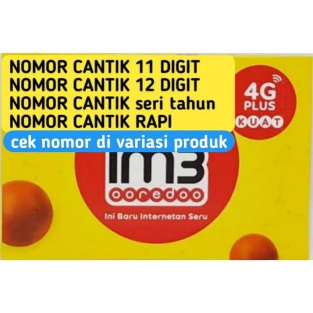 Nomor cantik perdana indosat 11 digit /12 digit /perdana indosat nomor cantik/nomor cantik pasangan