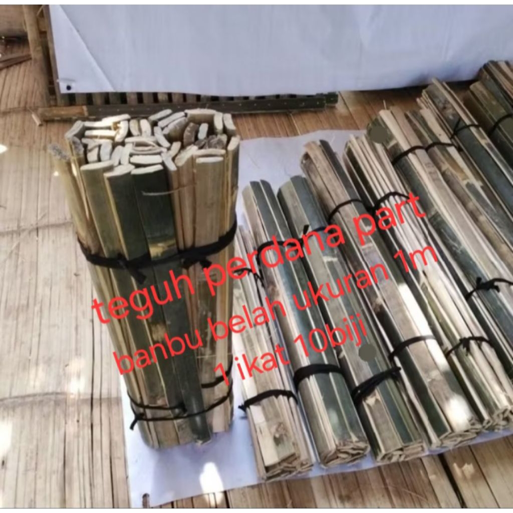 Bambu belah ukuran 1m 1ikat 10biji bisa buat pagar tanaman bisa buat pagar hewan bisa buat kandang a