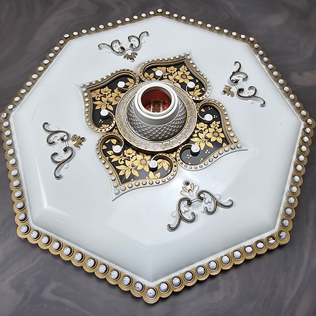 Fiting Lampu Ornamen Plafon PVC 30x30 Elegan grosir