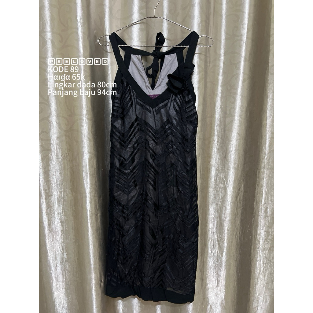 PRELOVED DRESS BLACK TALI LEHER