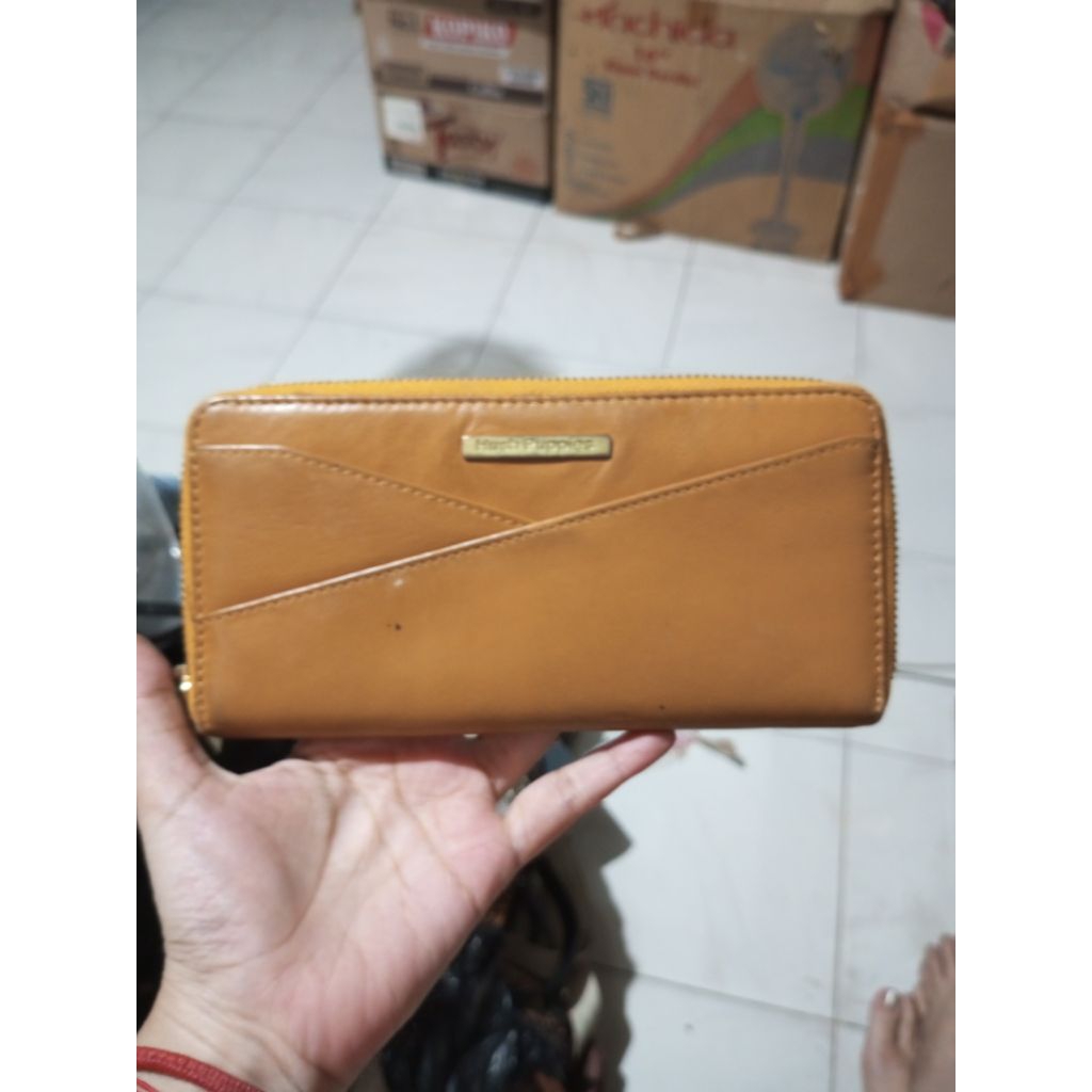 preloved dompet hush puppies coklat like new