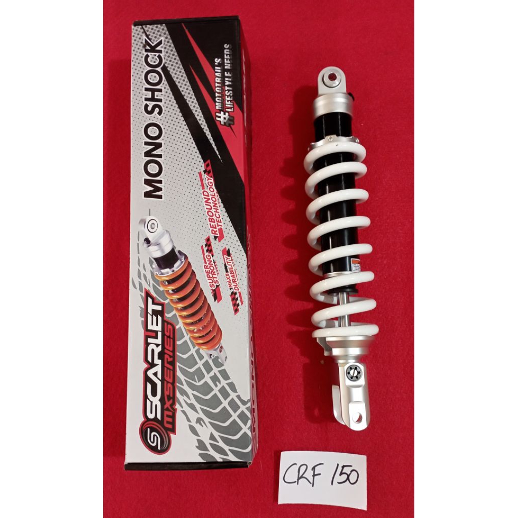 Shock CRF 150L White Putih Original Scarlet racing