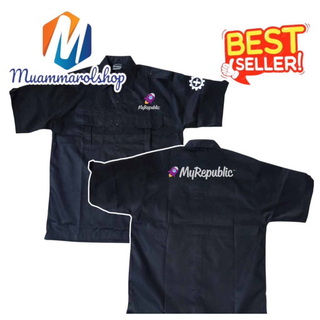 kemeja kerja MyRepublic kemeja seragam MyRepublic