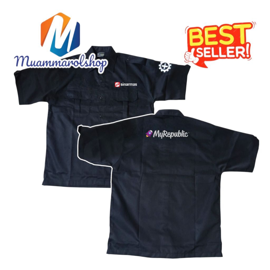 kemeja MyRepublic kemeja seragam MyRepublic