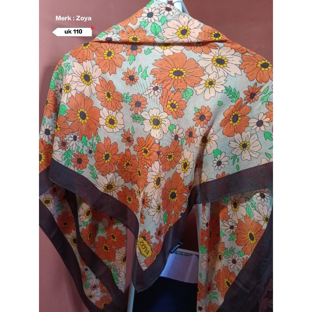 Preloved Scarf Zoya || Hijab Motif Merk Zoya