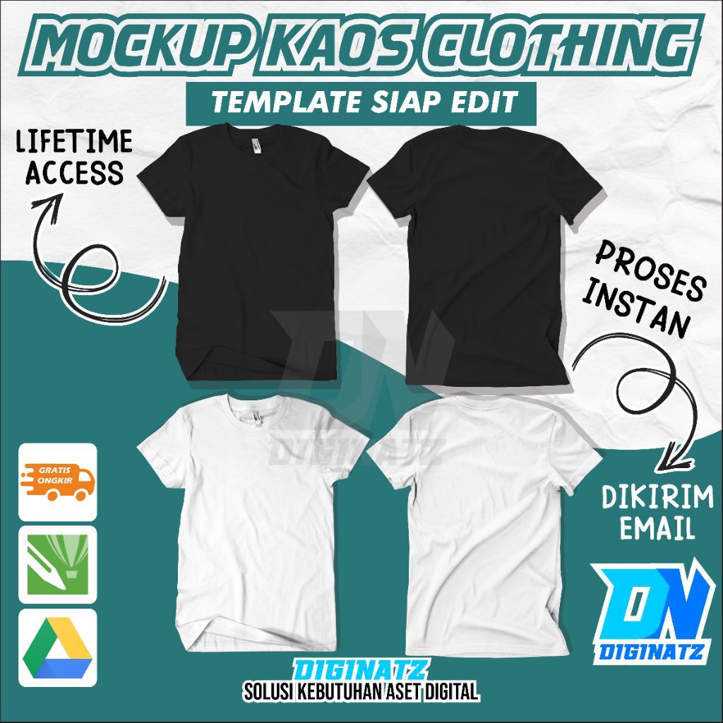 Template kaos/mockup kaos/coreldraw