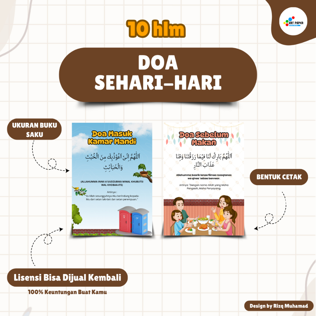 Buku Saku Doa Sehari-hari Anak Islami Edukasi A6 | Buku Cetak Doa Anak Sekolah & Mengaji