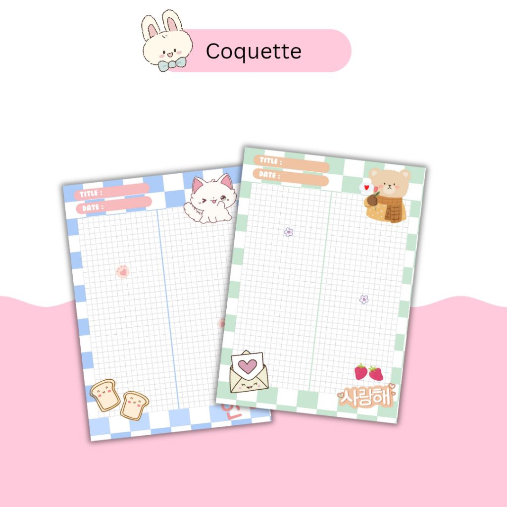 looseleaf a5 motif cute animal / refill binder karakter hewan lucu / refill binder aesthetic