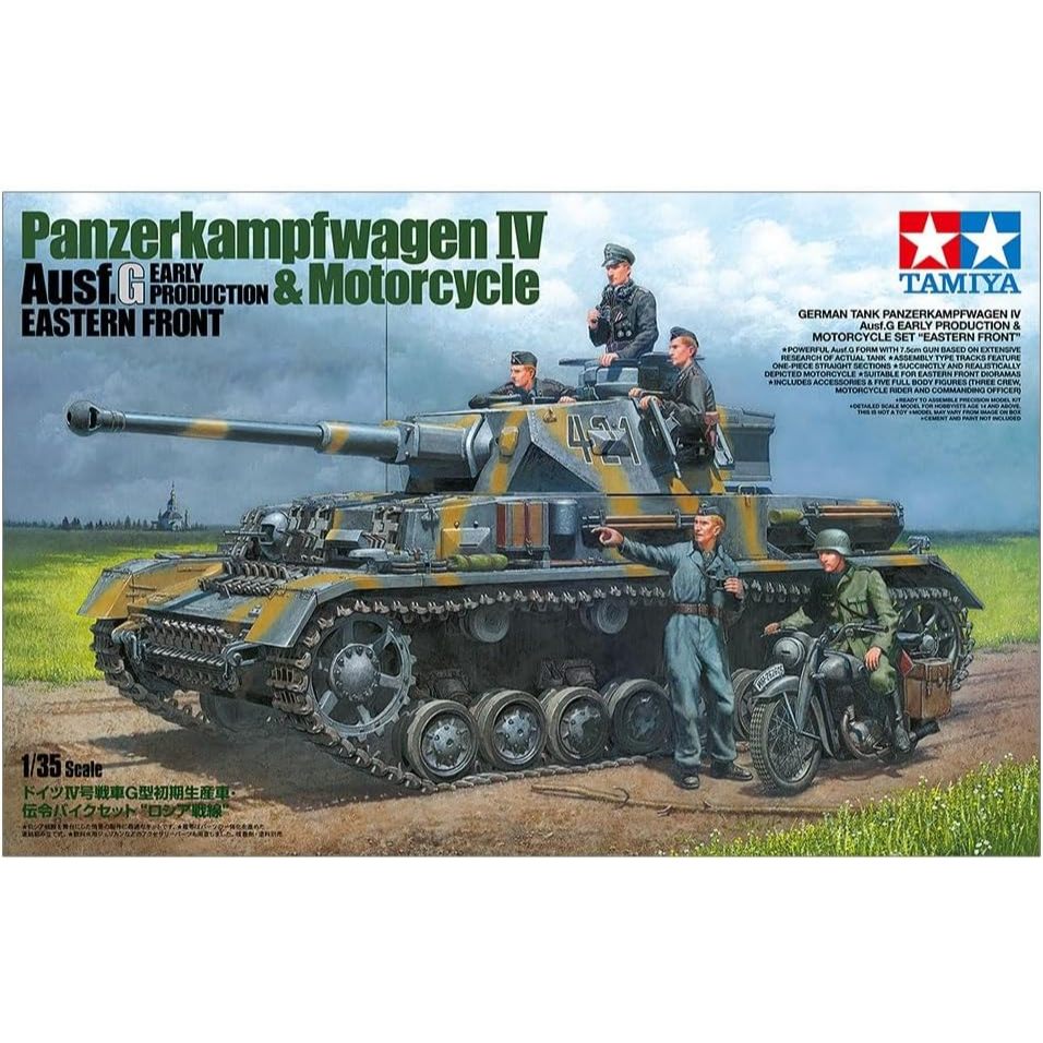 Tamiya 25209 1:35 DT. PzKpfw.IV Ausf.G m. Krad Ost F. - Model Making kit, Plastic kit, Assembly kit,