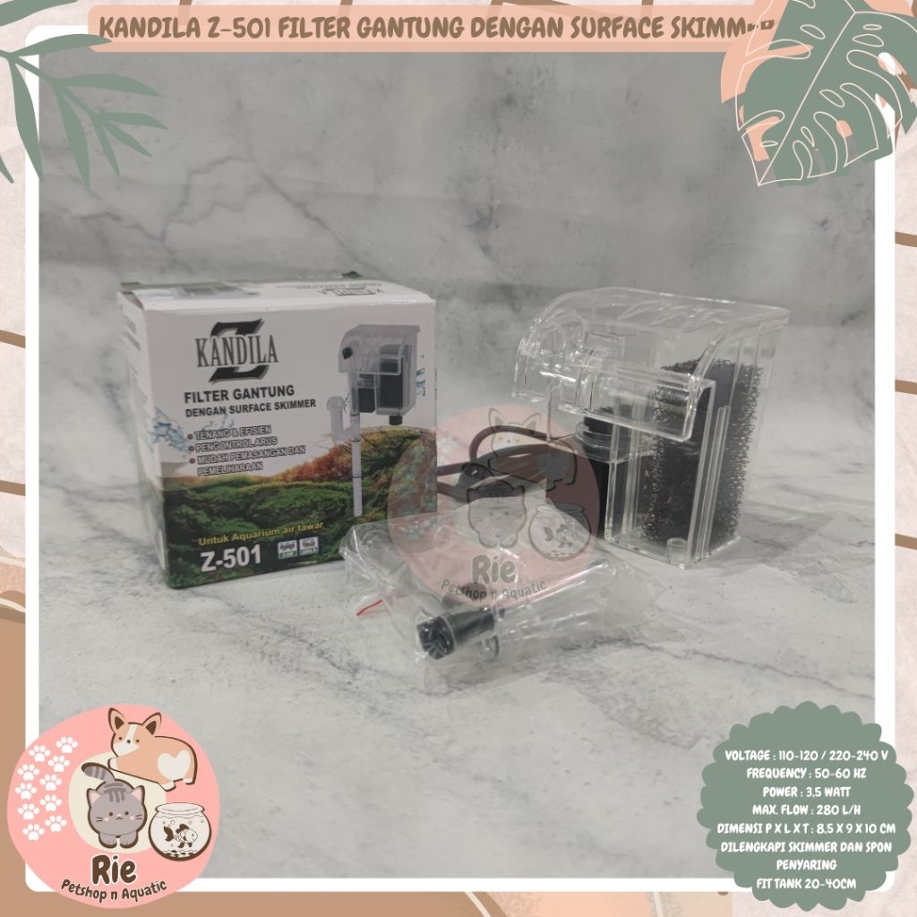 Kandila Z-501 Filter Gantung Aquarium Kandila 501