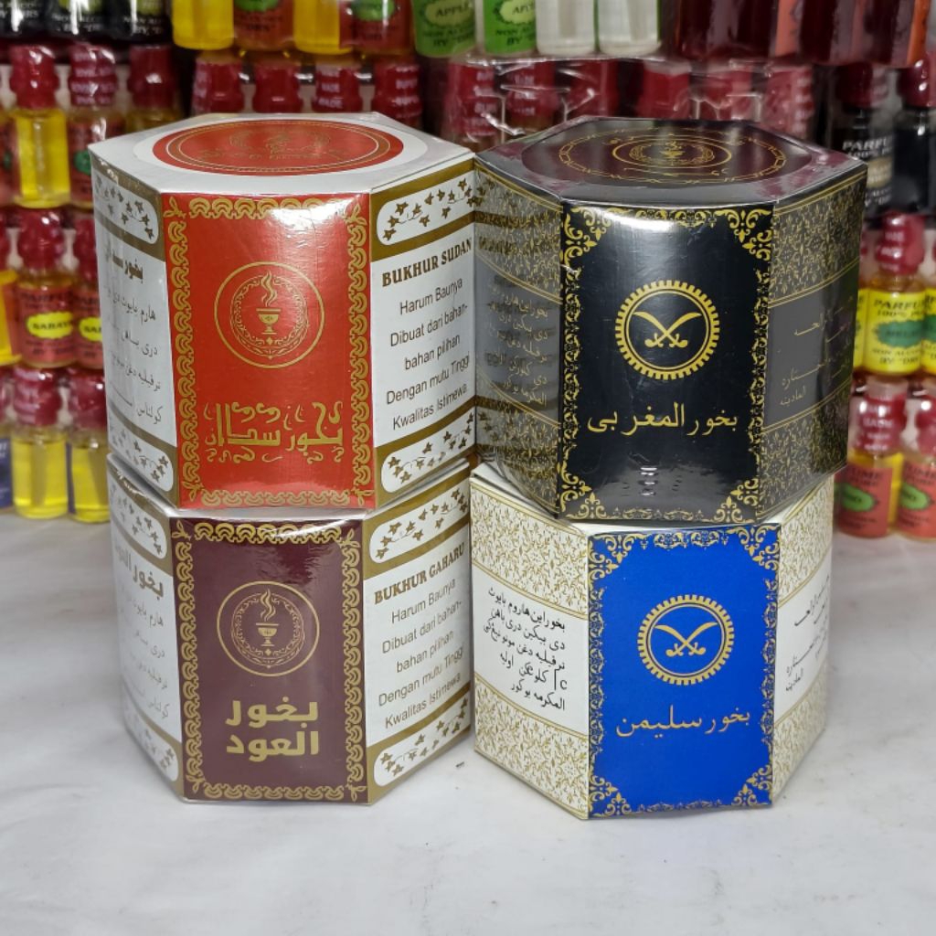 BUHUR SEGI 6 BUHUR BERKUALITAS SUPER WANGI. MAGRIBI. SUDAN. GAHARU. KING SULAIMAN. original buhur mu