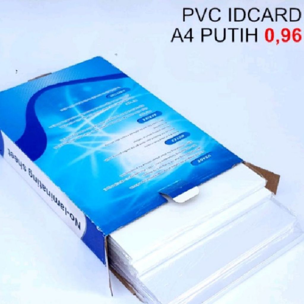 Kertas / Bahan Id Card PVC + Overlay 5set Tebal 0,96mm untuk 50 Id Card