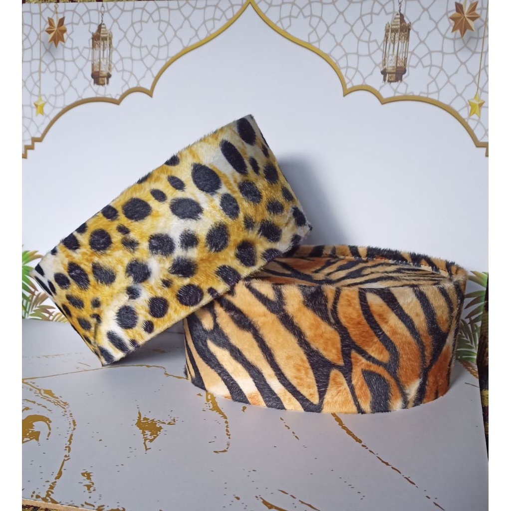 kopyah songkok peci macan motif loreng ukuran anak sampai dewasa
