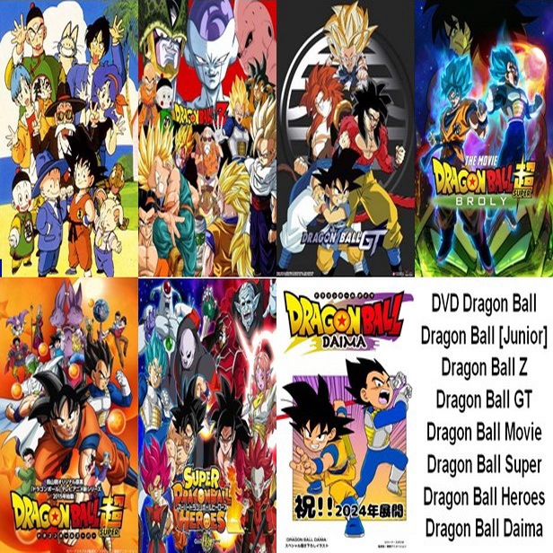 Paket D.V.D Film Anime DB Dragon Ball Junior Z GT Movie Super Heroes Daima Lengkap