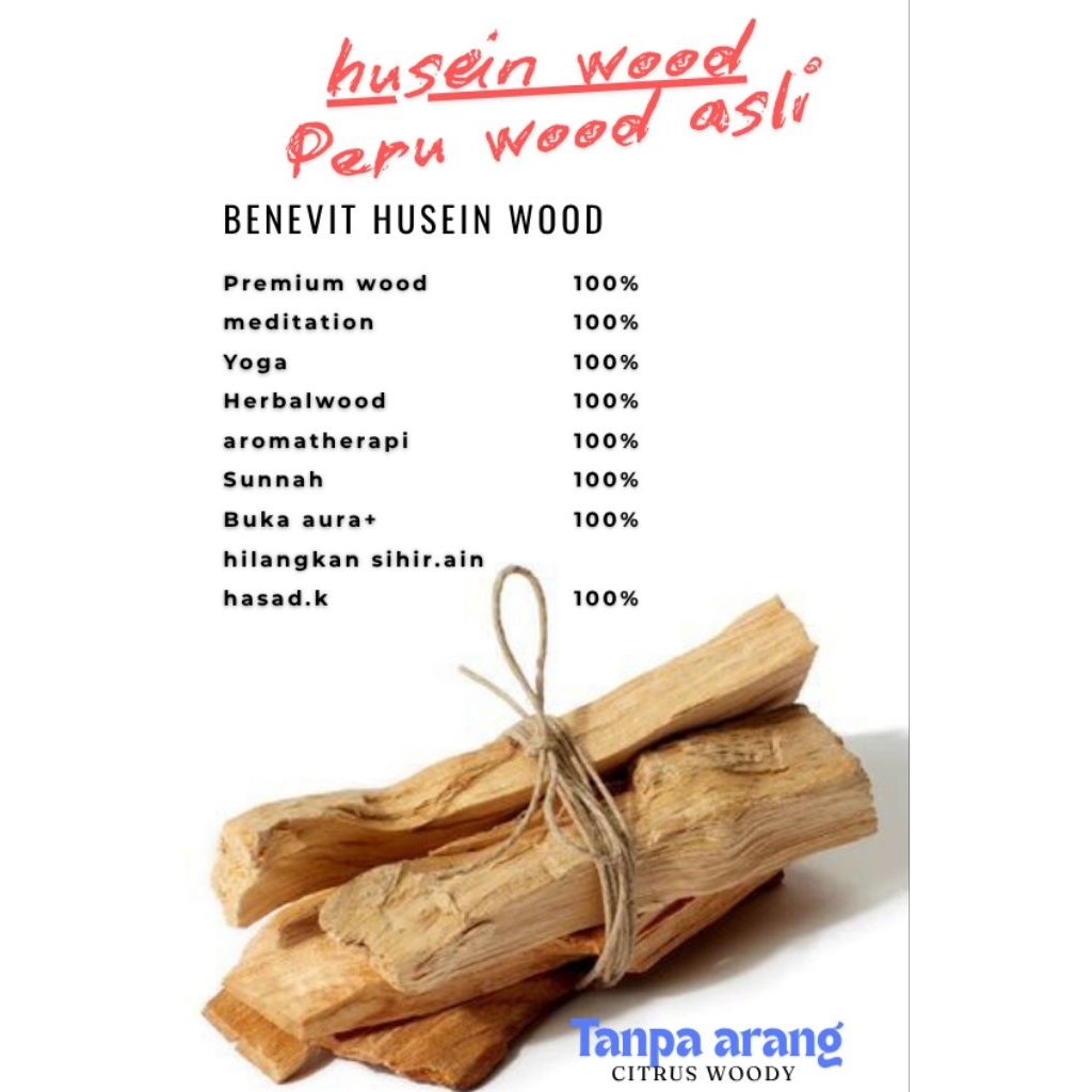 kayu stik gaharu pembakaran tanpa arang isi100gr #palosanto