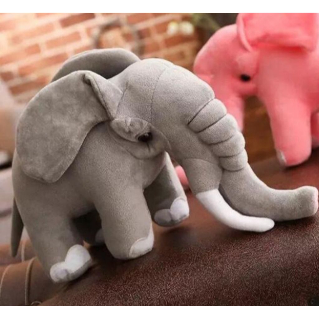 Boneka Gajah Lucu Imut Warna Abu-abu Cocok Untuk Hadiah Unniversery Ulang Tahun Dan Lainnya Kualitas