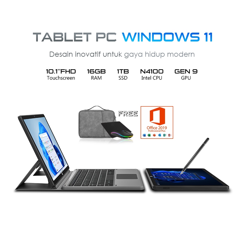 LAPTOP 2-in-1 WINDOWS 11 TABLET PC TOUCHSCREEN NOTEBOOK INTEL 9TH ​​GEN N4100 8GB/512GB