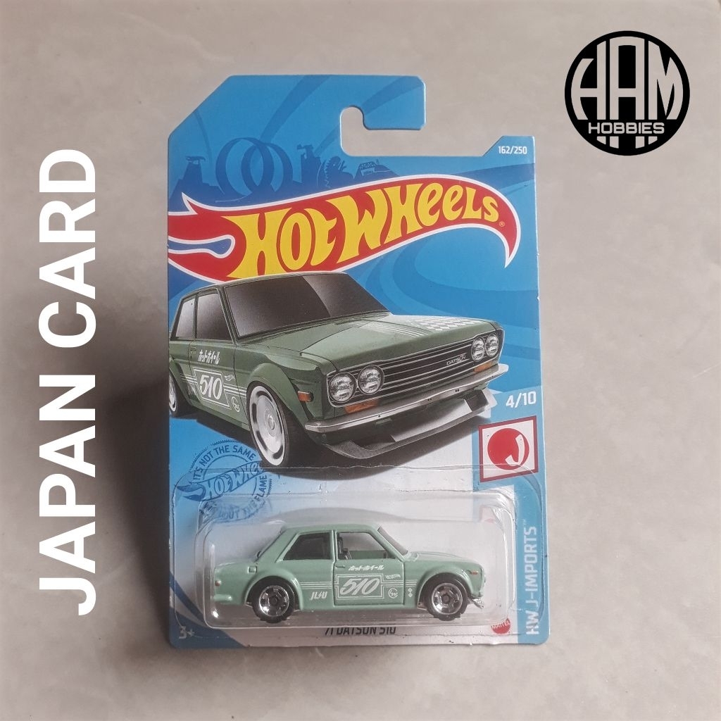 hotwheels datsun 510 japan card
