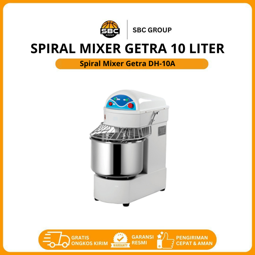 SPIRAL MIXER GETRA DH-10A 10L