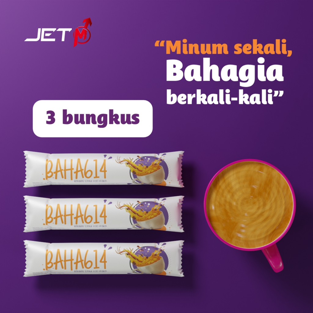 [1 SASET] KOPI JET-M BAHAGIA - Ekstrak Akar Ginseng Murni, Bubuk Ginseng Korea Asli