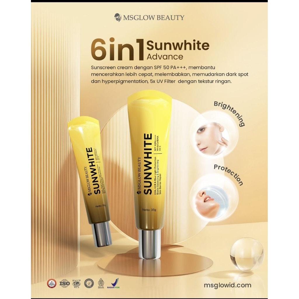 MS GLOW SUNWHITE ADVANCE SUNSCREEN SPF 50