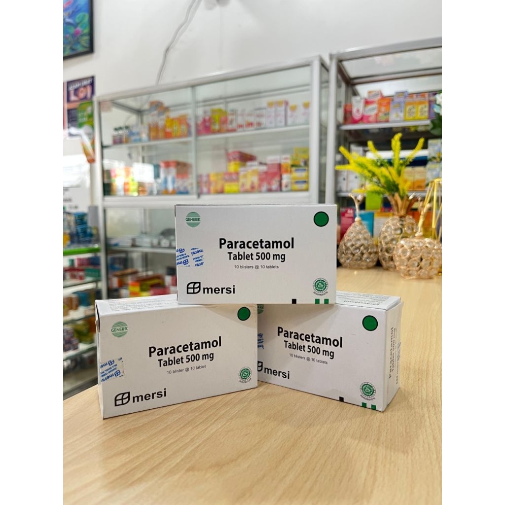 Paracetamol Tablet Mersi 500mg 1 Box 10 Strip