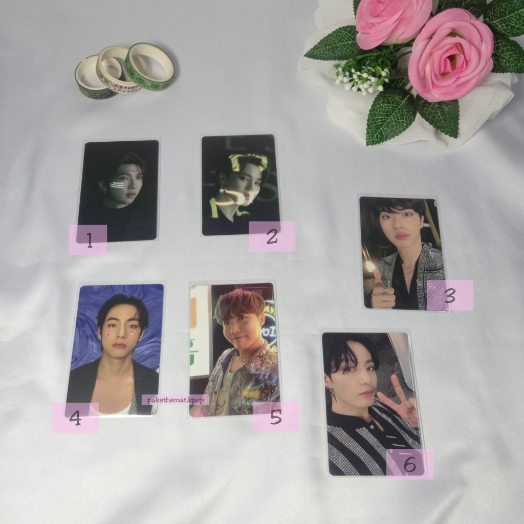 [Free Merch 50k] Photocard Official BTS MOTS ON:E Photobook Route & Clue Hologram dan Biasa dengan m