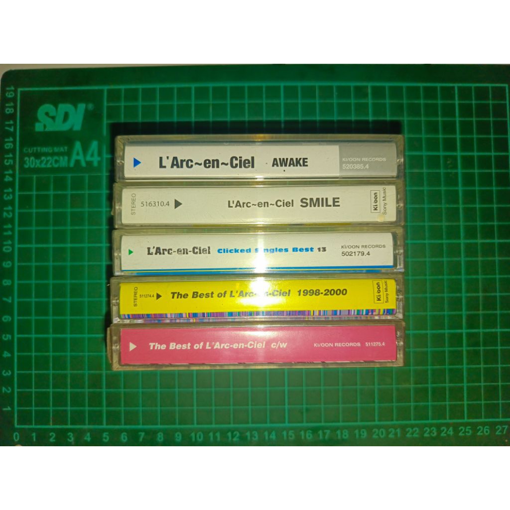 KASET PITA CASSETTE TAPE L'arc~en~ciel LARUKU SET OF 5 ORIGINAL