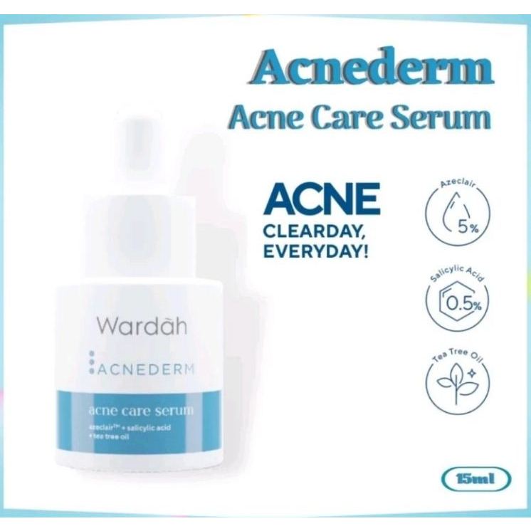 Wardah Acnederm Acne Care Serum 15ML / Wardah Acne Care Serum