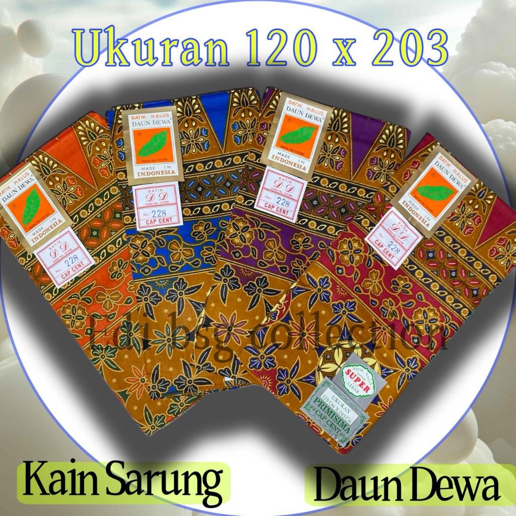 Daun Dewa Kain Sarung Wanita Motif Batik Kembang Cap Cent Primisima